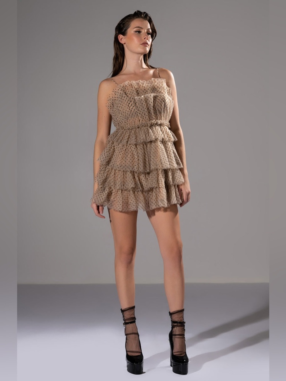 AKIRA Ruffle Layered Dress - Picture 4 of 8